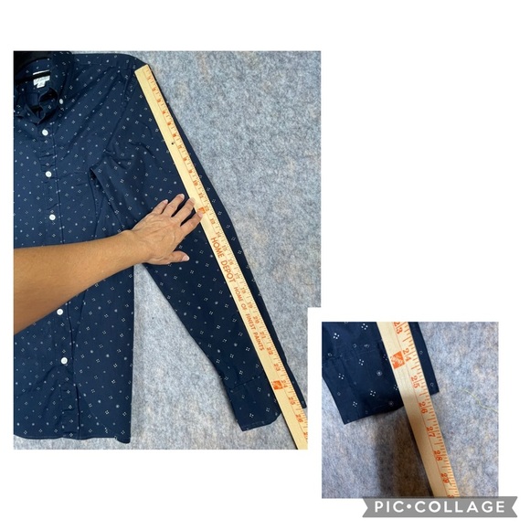 J Crew Secret Wash Organic Cotton Slim Stretch Button Down Work Casual Shirt  M - Picture 9 of 16